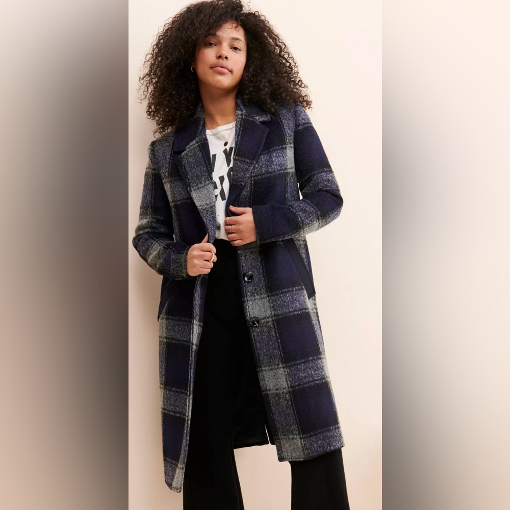 Women Bernardo Anthropologie Winter Midi Coat Used Condition plaid Solid Small